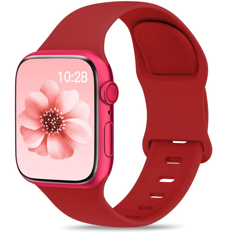 Soft Waterproof Silicone Watch Strap - Multi-Model Compatible Replacement Strap for Apple Watch Series SE Ultra, Fit Wrists 5.1" To 7.9", 2 Size Options, Personalized Colors, Gift For All Occasions - Image 1