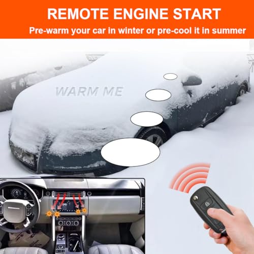 BANVIE Car Alarm System with Remote Start & Push to Start Ignition Kit Engine Button - Image 3