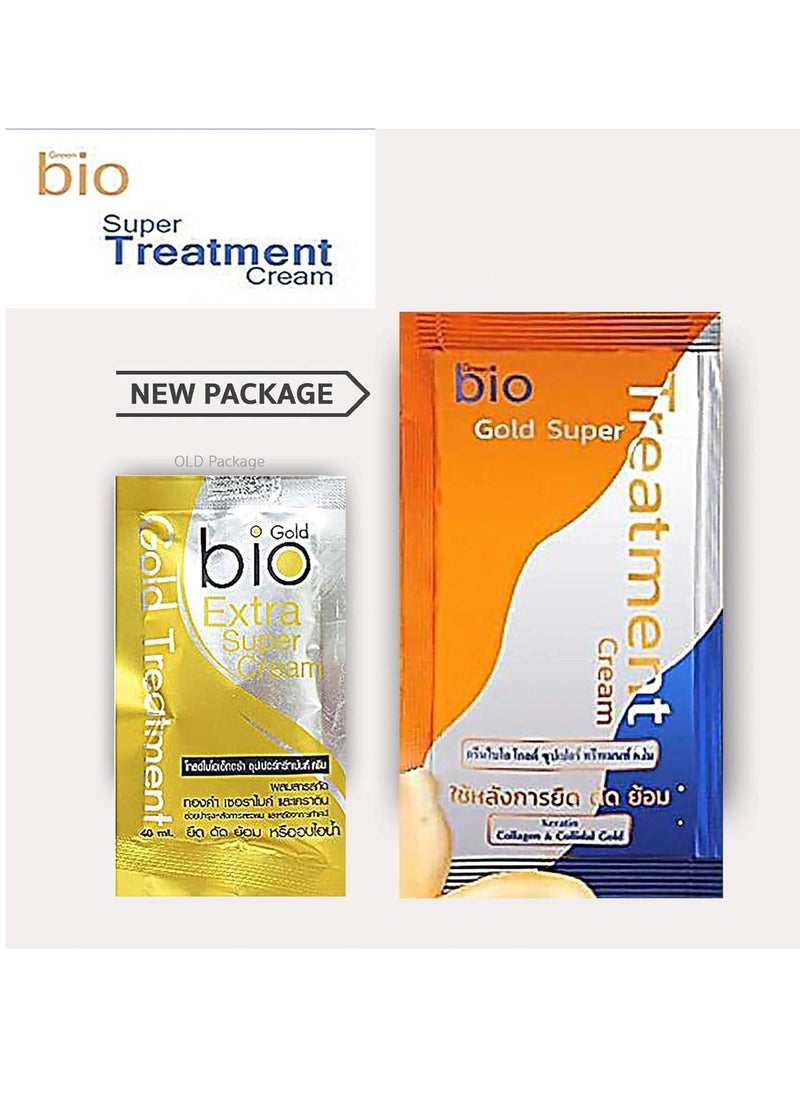 GreenBio 14pcs Extra Deep Repair Gold Keratin Hair Treatment Mask Conditioner Moisture For Extremely Dry Damaged Hair & Split Ends Bleach Hair Color Treated Shiny Smooth Beautiful Hair New Formula  - Image 2