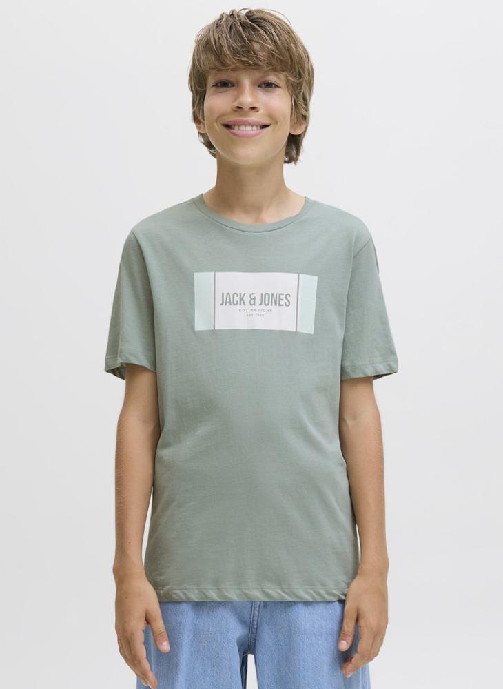 Jack & Jones Junior Kids Jjhayato Crew Neck T-Shirt - Image 1