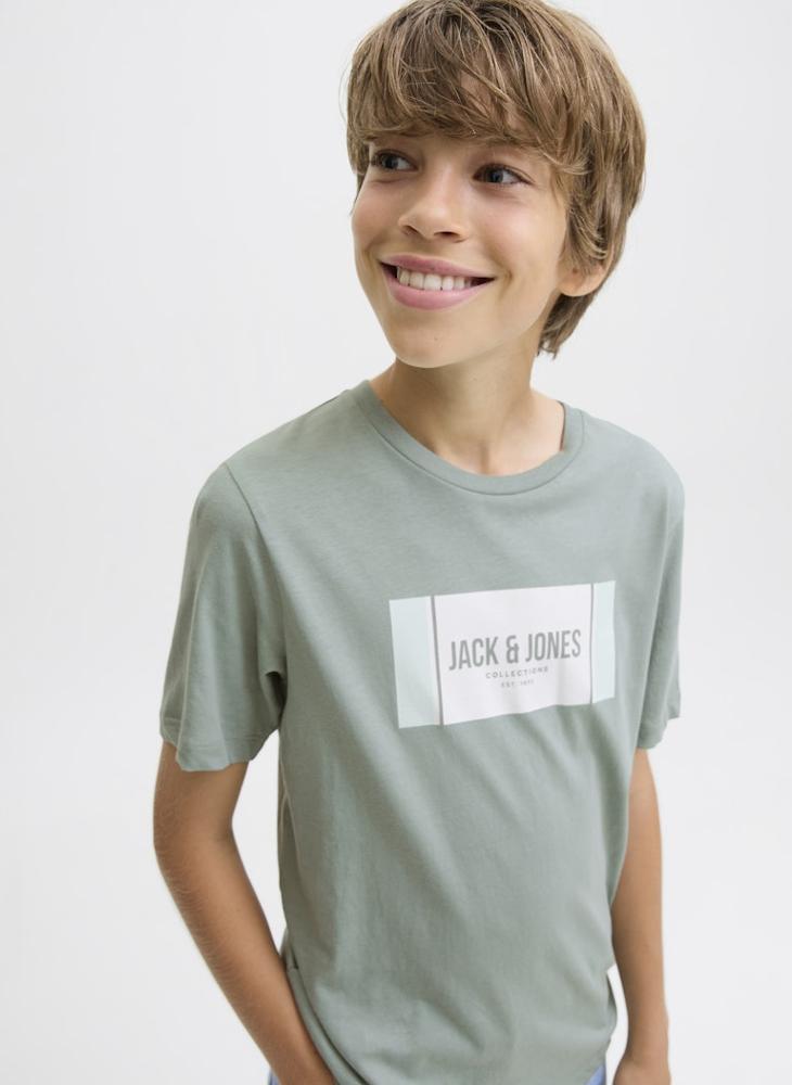 Jack & Jones Junior Kids Jjhayato Crew Neck T-Shirt - Image 3