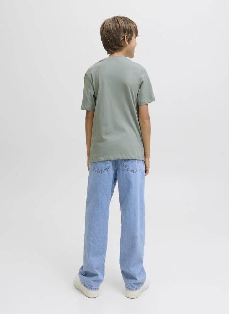 جاك وجونز جونيور تيشيرت جيه جيه هاياتو برقبة دائرية للأطفال