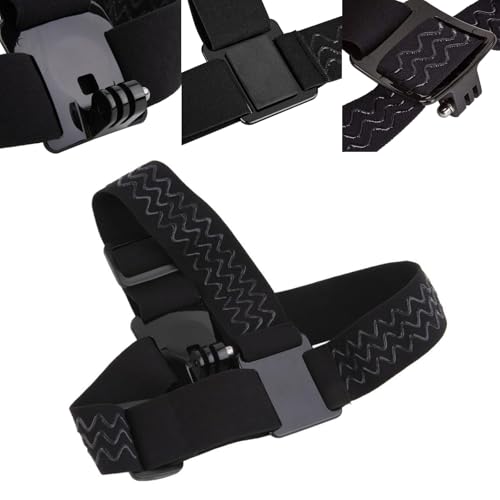 Yoogeer Action Camera Head Strap Mount for Insta 360 X5 X4 X3 X2 X ACE Pro ONE RS R GO 2 3, Hat Headband Belt for GoPro Hero 13 12 11 10, Fusion Max, DJI Osmo Action, AKASO,Apexcam, Surfola - Image 2