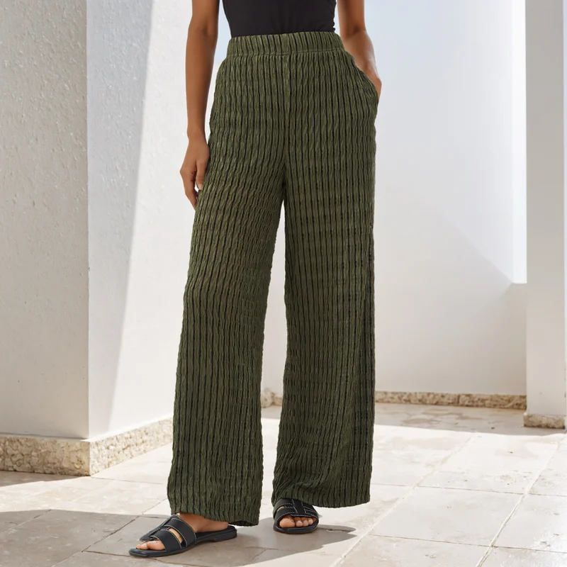 2Xtremz Textured Wide Leg Pants