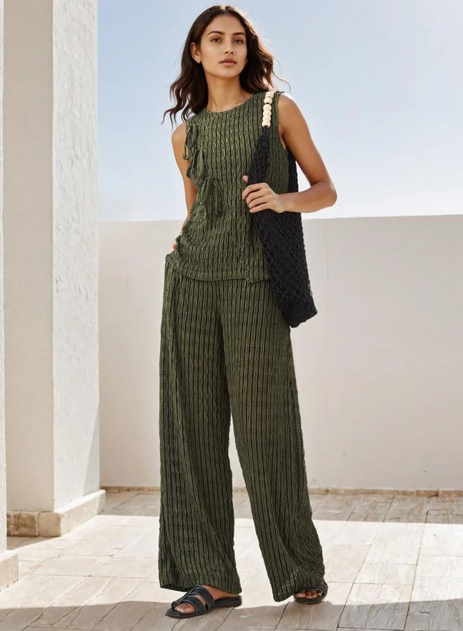 2Xtremz Textured Wide Leg Pants
