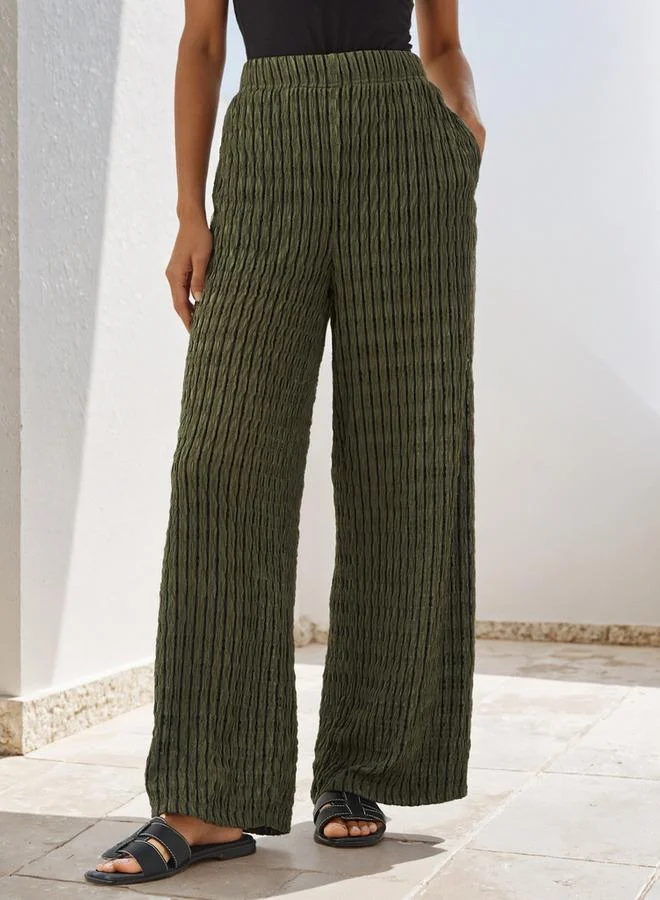 2Xtremz Textured Wide Leg Pants