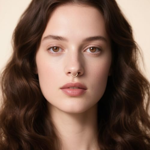 D.Bella Fake Nose Rings Hoop Clip on Spring Earring Stainless Steel Retractable Faux Helix Cartilage Ear Lobe Conch Earrings Nose Lip Ear Piercing Jewelry for Women Men - Image 4