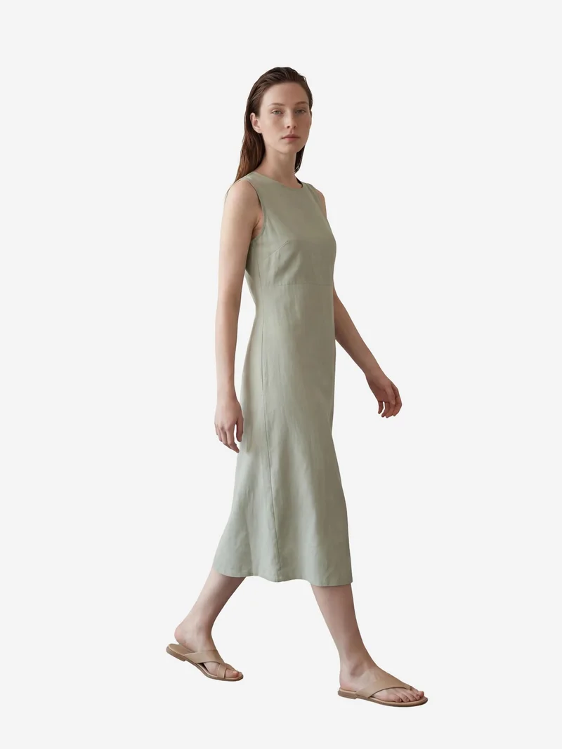 MY FASHION Back Detailed Midi Dress