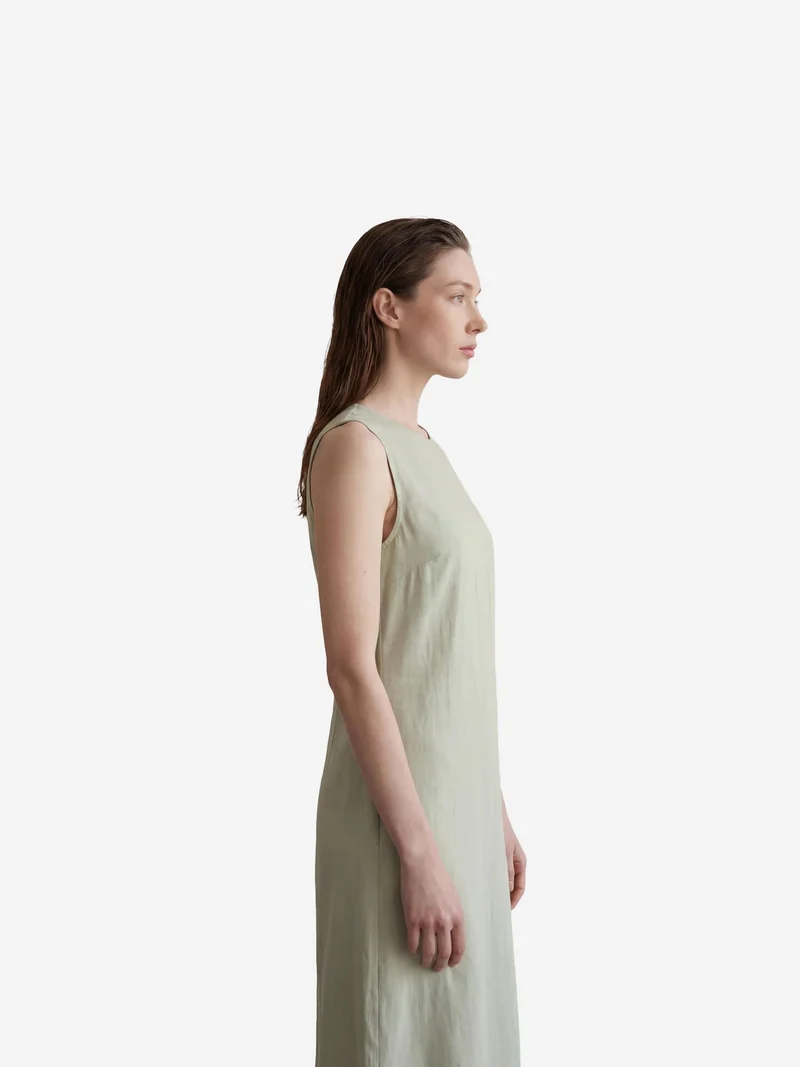 MY FASHION Sage Green MY FASHION Back Detailed Midi Dress for Women | Best Price UAE