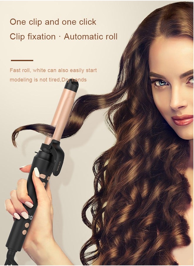K.SKIN - 25mm Professional Curling Iron, Ceramic Clipless Design Curler, Ceramic Coating, Ionic Technology, for Perfect Frizz-Free Hair, Black - Image 1