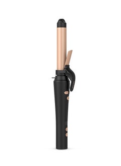 25mm Professional Curling Iron, Ceramic Clipless Design Curler, Ceramic Coating, Ionic Technology, for Perfect Frizz-Free Hair, Black