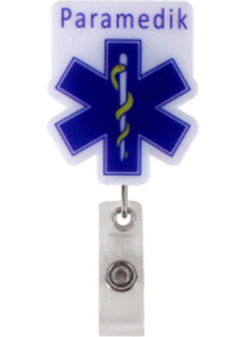 Nur Medikal Giyim - Nur Medical Clothing Paramedic Themed Yoyo Name Badge AKS-PRM-017 - Image 1