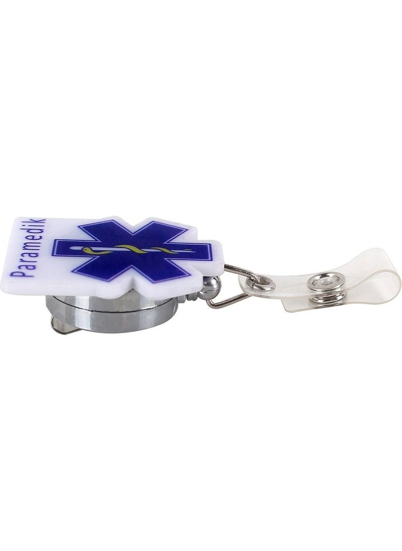 Nur Medikal Giyim - Nur Medical Clothing Paramedic Themed Yoyo Name Badge AKS-PRM-017 - Image 1
