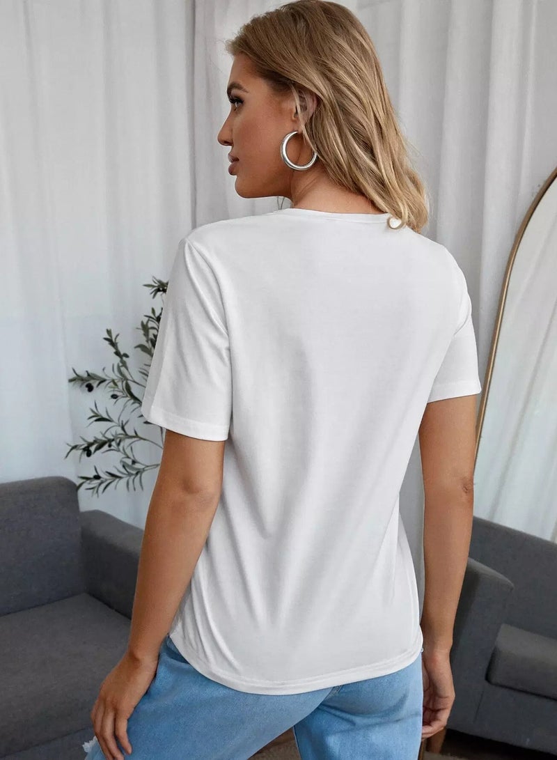 Letter Graphic Short Sleeve Tee  - Image 2