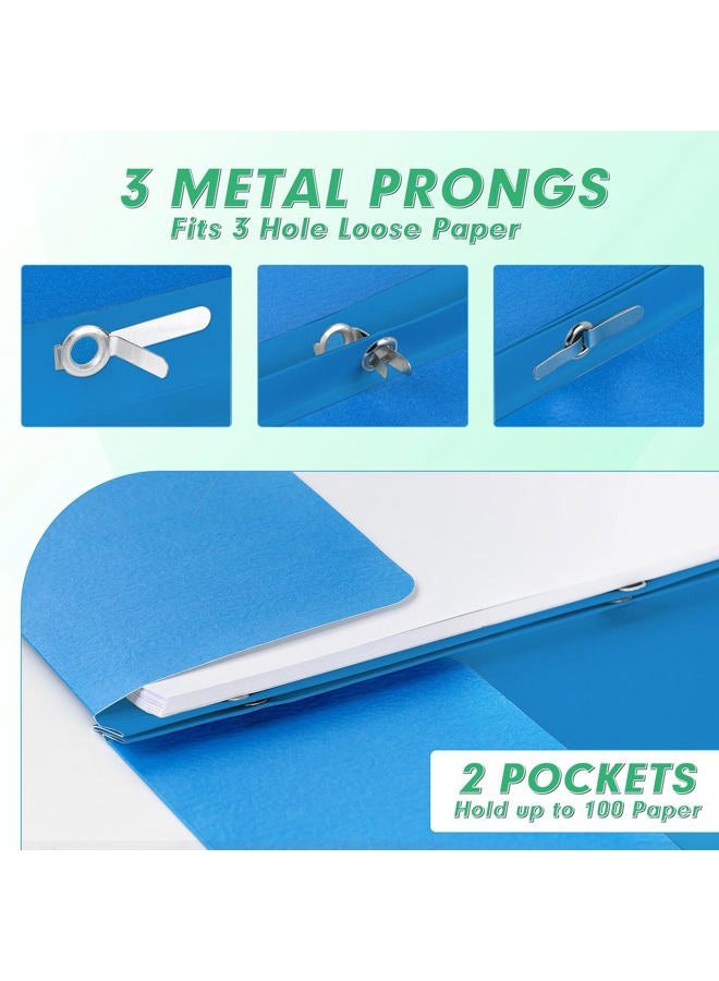 PANDRI Two Pocket Folders, 30 Pack Two Pocket Folders with Prongs, Designed for Office and Classroom, Assorted 5 Colors 2 Pocket 3 Prong Folders - Image 3