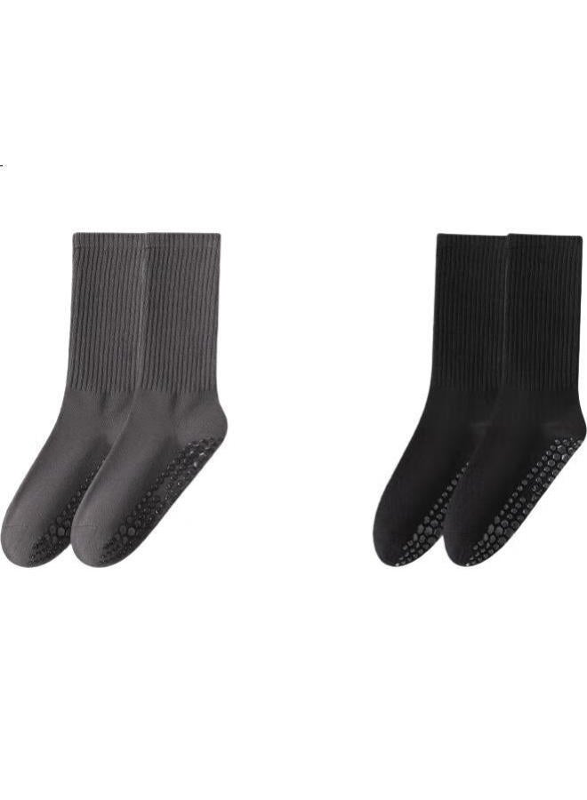 Liberal Free-Style Yoga Socks For Women, Non-Slip Shock-Absorbing Mid-Calf Sports Socks, Professional Fitness Pilates Dance Seamless Anti-Pilling Long Socks - Image 2