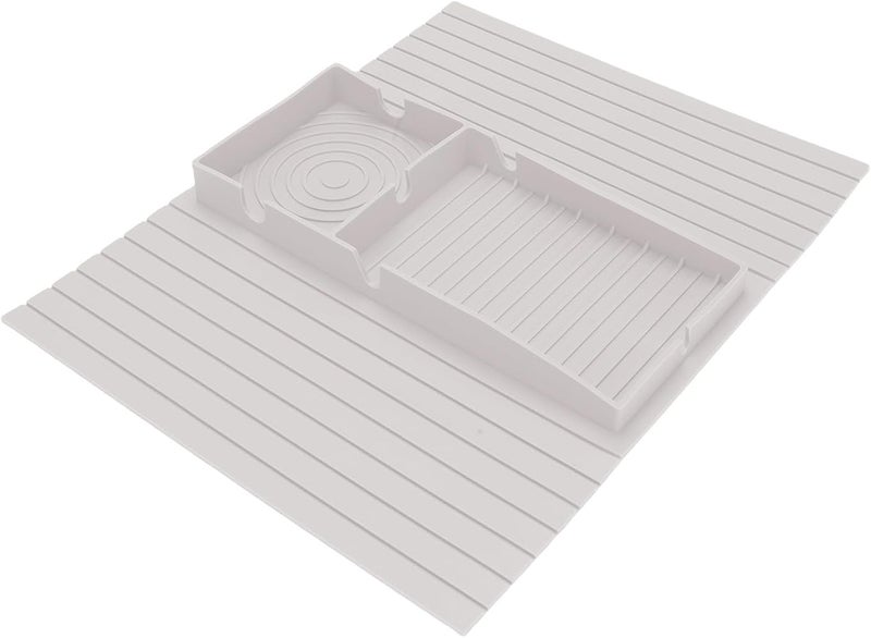 TOPINCN Sofa Armrest Tray, Anti-Slip Silicone, Foldable 13.4 x 16.9 In - Image 5