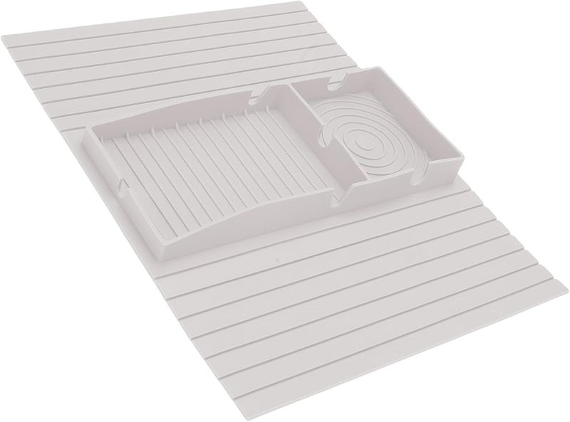 TOPINCN Sofa Armrest Tray, Anti-Slip Silicone, Foldable 13.4 x 16.9 In - Image 3