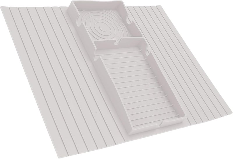 TOPINCN Sofa Armrest Tray, Anti-Slip Silicone, Foldable 13.4 x 16.9 In - Image 1