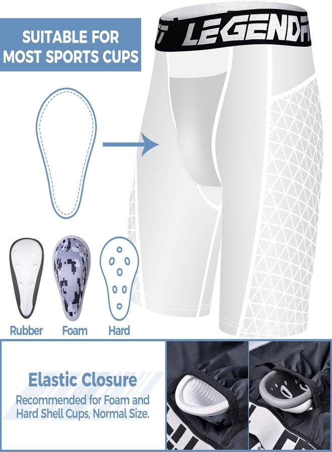 Legendfit Youth Boys Baseball Padded Sliding Shorts with Cup Pocket No Cup - Image 3