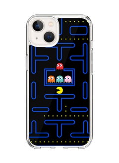 Classic Clear Case for Apple iPhone 14 Hybrid Soft Case Flexible Edges Anti Drop TPU PC Gel Thin Transparent Cover [ Designed for Apple iPhone 14 ] - Pacman Full Print