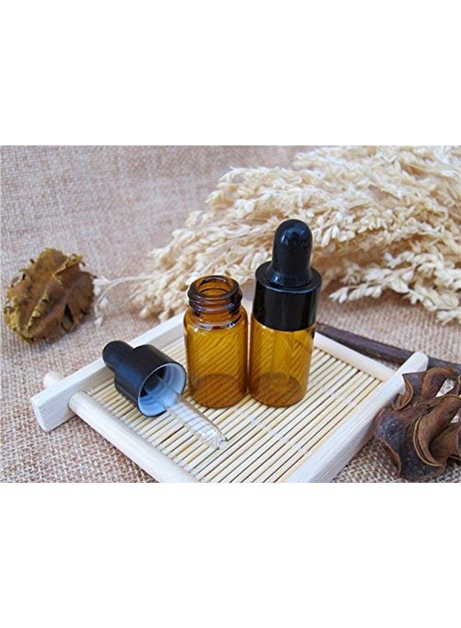 ASTRQLE 6Pcs 3Ml Dark Brown Glass Bottle With Glass Eye Dropper Cosmetics Small Sample Container - Image 3