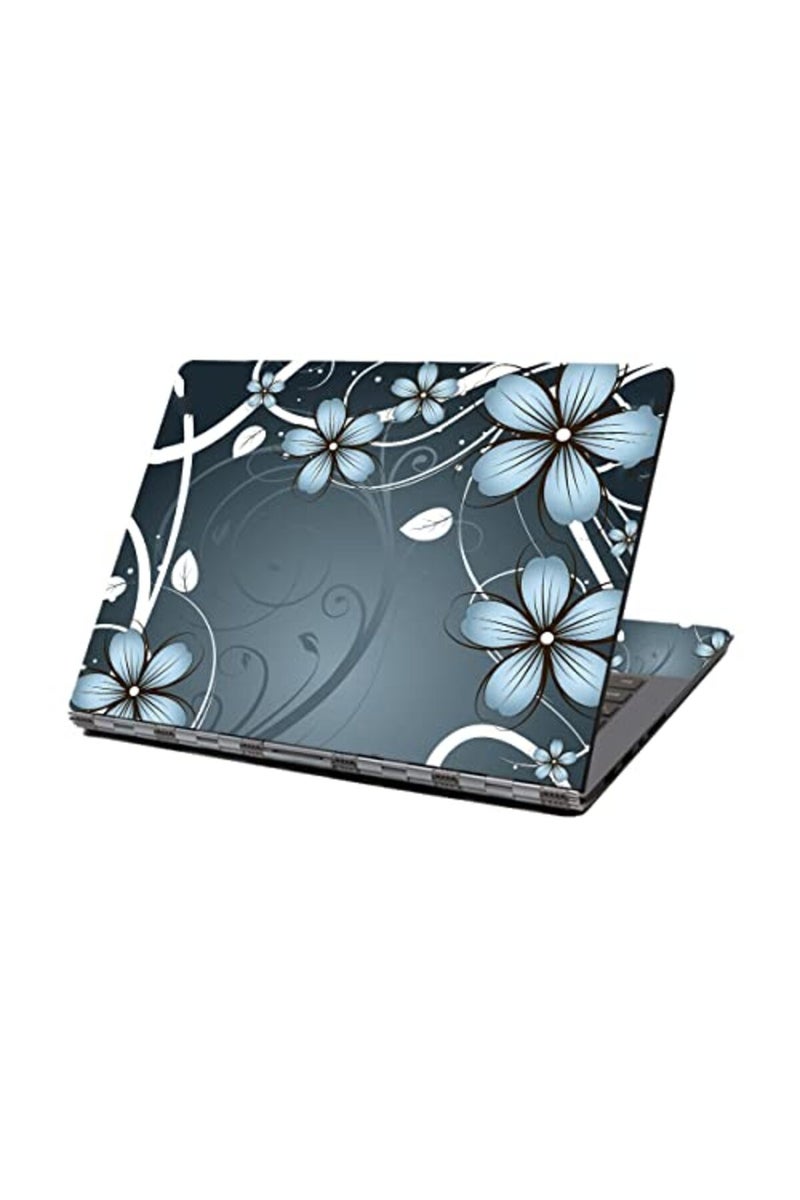 HAPPYLIVE SHOPPING Laptop Skin Sticker Decal,12" 13" 13.3" 14" 15" 15.4" 15.6" Laptop Skin Sticker Protector Cover for Toshiba Hp Samsung Dell Apple Acer Leonovo Sony Asus Laptop Notebook (Blue Flower) - Image 2