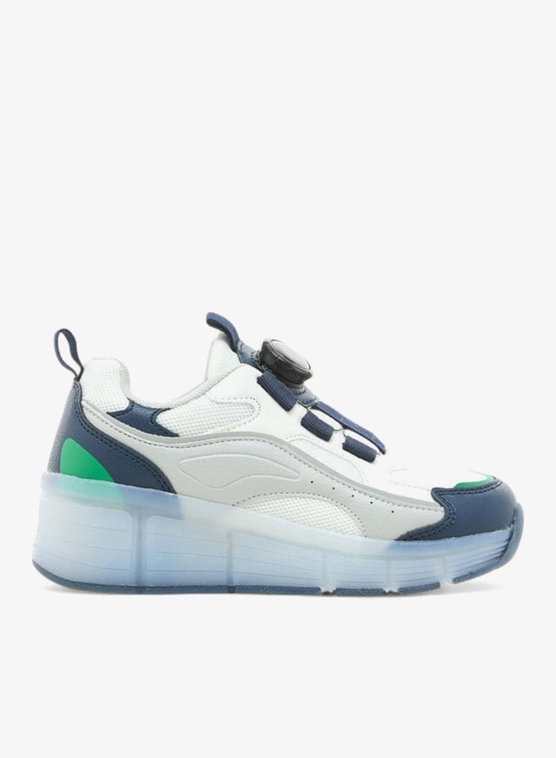 Mister Duchini Boys Panelled Sneakers with Rotating Buckle Closure - Image 1