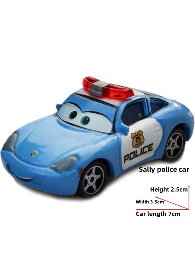 Car Story Police Car Sally Racing Couple Sally Alloy Kids Toy Car Model Gift-Color:Police Car Sally - Image 1