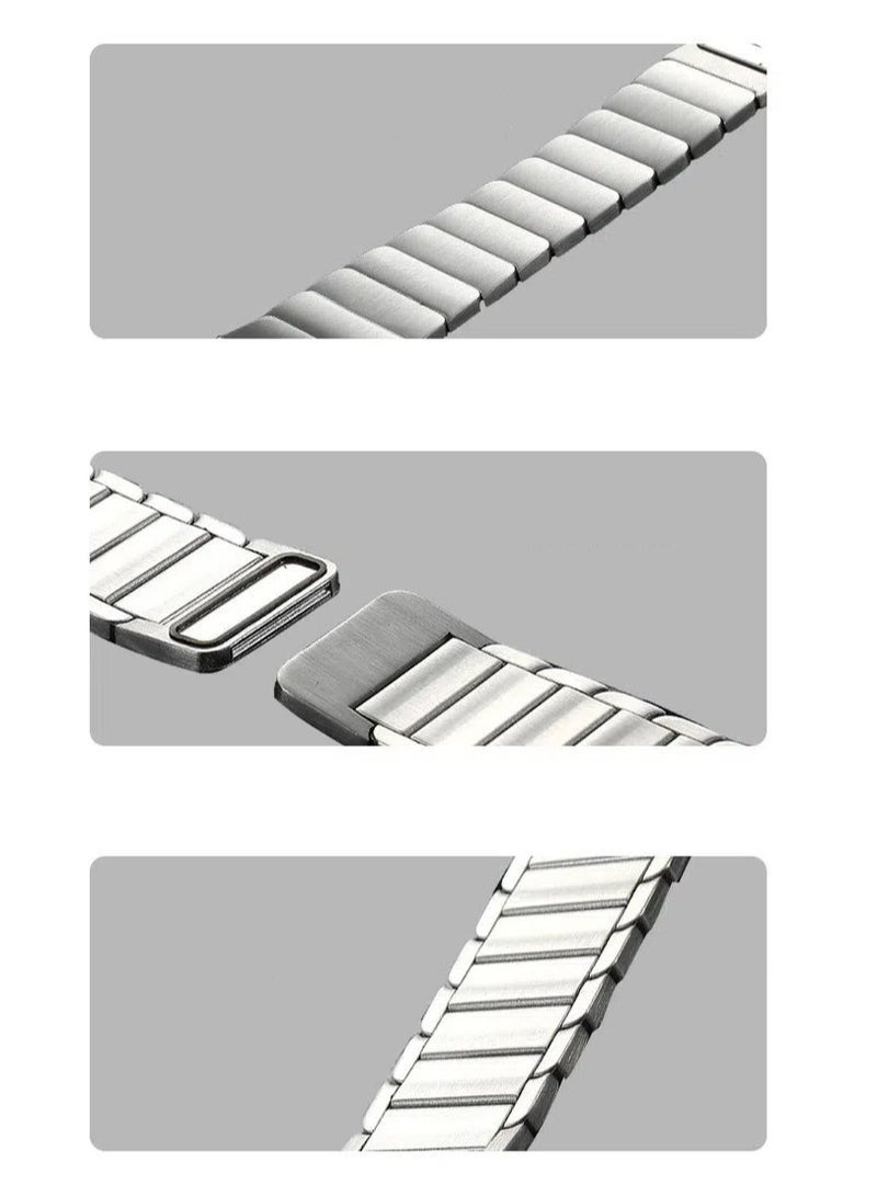 سوار مغناطيسي من الفولاذ المقاوم للصدأ لساعة Apple Watch Series 8/7/6/5/4/3/2/1/SE/SE2/Ultra، أحزمة Apple Watch متوافقة 42 مم 44 مم 45 مم 49 مم - Image 5