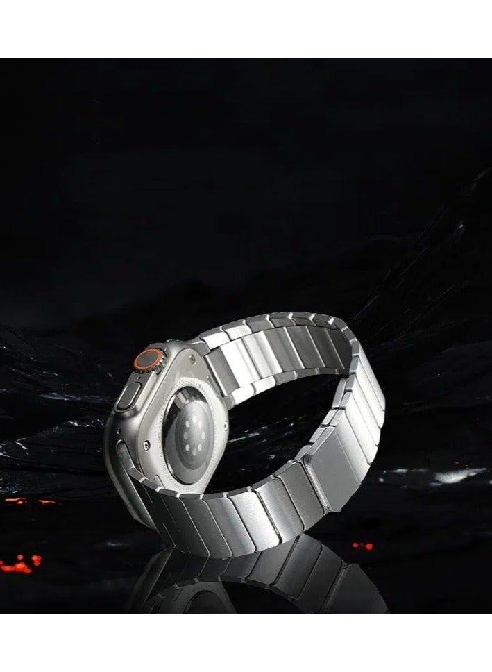 سوار مغناطيسي من الفولاذ المقاوم للصدأ لساعة Apple Watch Series 8/7/6/5/4/3/2/1/SE/SE2/Ultra، أحزمة Apple Watch متوافقة 42 مم 44 مم 45 مم 49 مم - Image 4