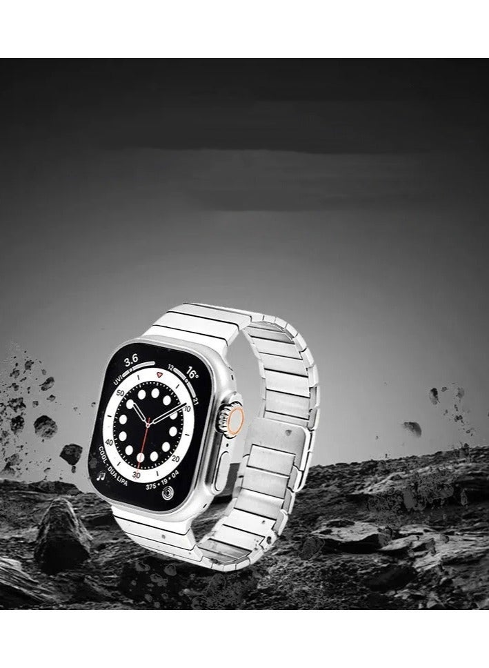 سوار مغناطيسي من الفولاذ المقاوم للصدأ لساعة Apple Watch Series 8/7/6/5/4/3/2/1/SE/SE2/Ultra، أحزمة Apple Watch متوافقة 42 مم 44 مم 45 مم 49 مم - Image 3