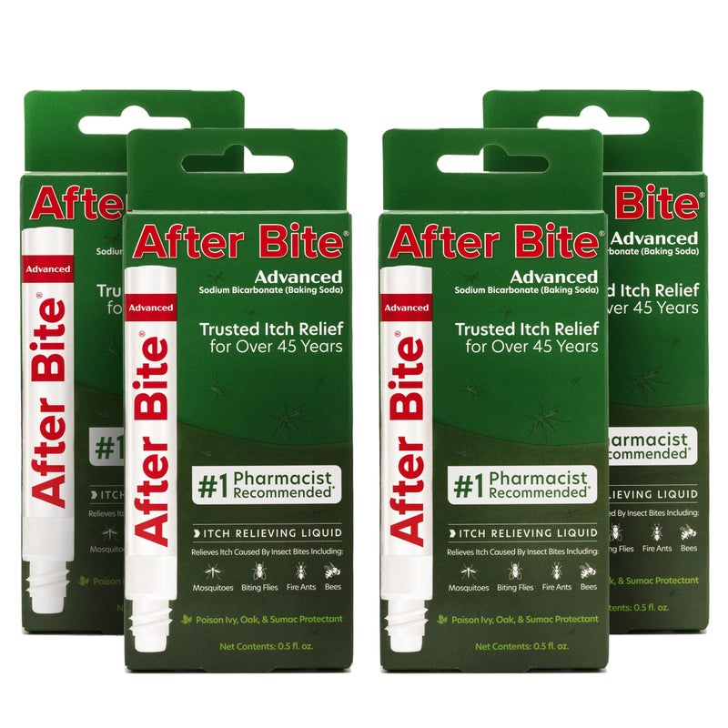After Bite Advanced Formula - Itch Relief with Sodium Bicarbonate - Ideal for Mosquito & Fire Ant Bites, Bees & More - Portable Pen Applicator - 0.5 oz (4 Pack) - Image 1