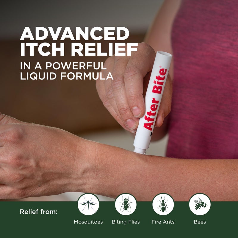 After Bite Advanced Formula - Itch Relief with Sodium Bicarbonate - Ideal for Mosquito & Fire Ant Bites, Bees & More - Portable Pen Applicator - 0.5 oz (4 Pack) - Image 2