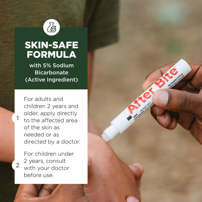 After Bite Advanced Formula - Itch Relief with Sodium Bicarbonate - Ideal for Mosquito & Fire Ant Bites, Bees & More - Portable Pen Applicator - 0.5 oz (4 Pack) - Image 4