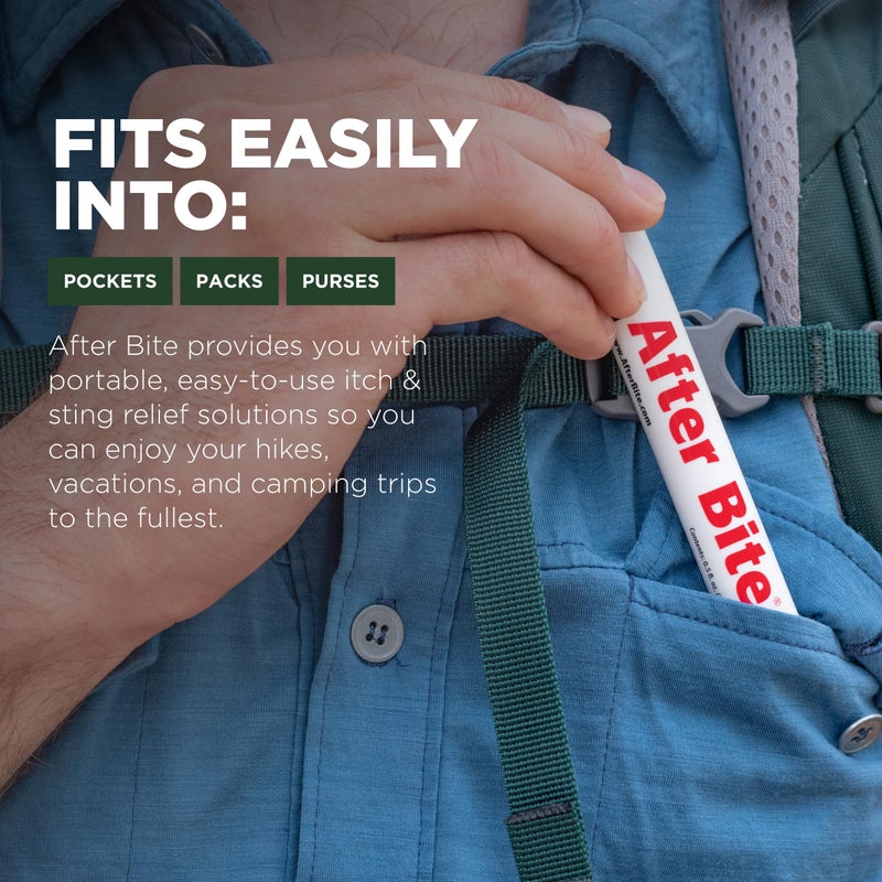 After Bite Advanced Formula - Itch Relief with Sodium Bicarbonate - Ideal for Mosquito & Fire Ant Bites, Bees & More - Portable Pen Applicator - 0.5 oz (4 Pack) - Image 5