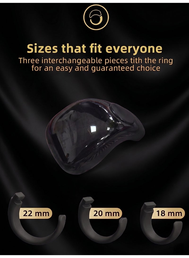 Slema Salam Smart Tasbih Ring – Counter up to 99999, Prayer Time Alerts, Tasbih Reminder, Long-Lasting Battery, Water & Dust Resistant black - Image 2