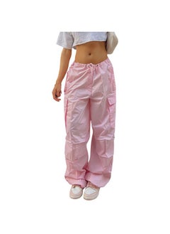 Parachute Women'S Oversized Cargo Pants Drawstring High Rise Baggy Joggers Sweatpants Plus Size Y2K Wide Leg Pants Pink - pzsku/Z1E6C5A5825F03990072FZ/45/_/1701148547/b9a6f18d-4462-48a2-9dd3-968a90d65d6f