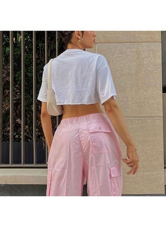 Parachute Women'S Oversized Cargo Pants Drawstring High Rise Baggy Joggers Sweatpants Plus Size Y2K Wide Leg Pants Pink - pzsku/Z1E6C5A5825F03990072FZ/45/_/1701148549/aa8a2cc5-807f-4b97-8972-6ecfd7d339ab