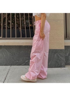 Parachute Women'S Oversized Cargo Pants Drawstring High Rise Baggy Joggers Sweatpants Plus Size Y2K Wide Leg Pants Pink - pzsku/Z1E6C5A5825F03990072FZ/45/_/1701148551/49382bc4-4ff1-4970-b234-a4549373c383