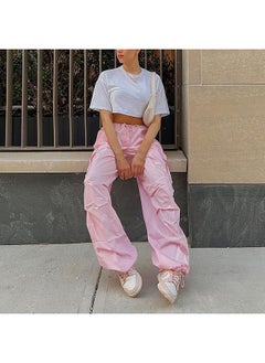 Parachute Women'S Oversized Cargo Pants Drawstring High Rise Baggy Joggers Sweatpants Plus Size Y2K Wide Leg Pants Pink - pzsku/Z1E6C5A5825F03990072FZ/45/_/1701148553/fcce4200-a0d7-432a-9626-1767966b0569