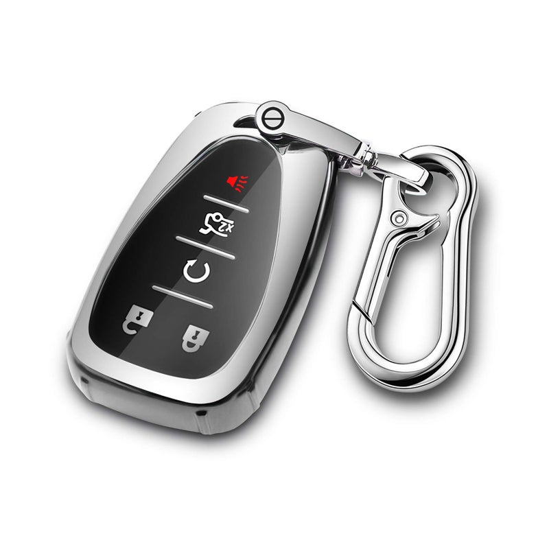 QBUC for Chevrolet Key Fob Cover Soft TPU Protector with Keychain for Chevy 2020 2019 2018 2017 2016 Cruze Camaro Malibu Traverse Spark Equinox Sonic Volt Bolt Key Fob Cover Case Shell