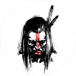 Native American Warrior  Pack of 4  StickerVinyl Waterproof Sticker Decal Car Laptop Wall Window Bumper Sticker