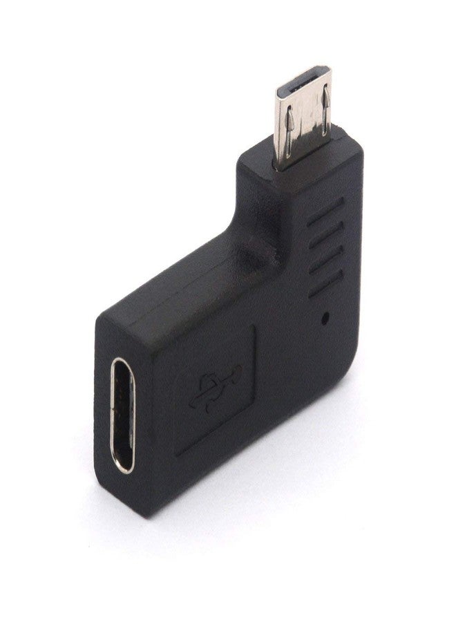 GLHONG Right Angle Type C OTG Adapter, USB C Female to Micro USB Male OTG (On the Go) Adapter Charging Data Sync Converter for Camera, Power Bank, Galaxy S7,S7 Edge, LG G4, Nexus (Micro Male To TypeC Female) - Image 3