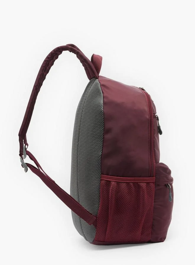 Oaklan By Shoexpress BURGUNDY Solid Backpack For Kids 13 Years+ With Padded Shoulder Straps for Women | Best Price UAE