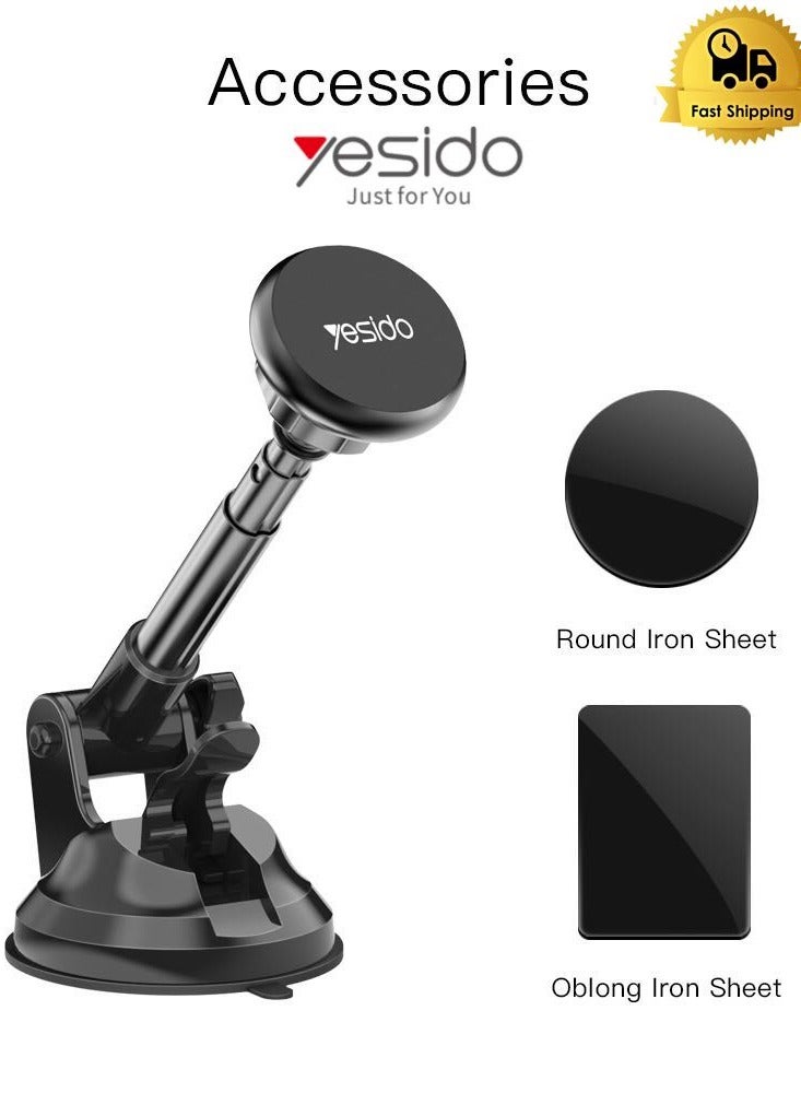 Yesido C160 Suction Cup Type Telescopic Rod Magnetic Car Phone Holder - Image 1