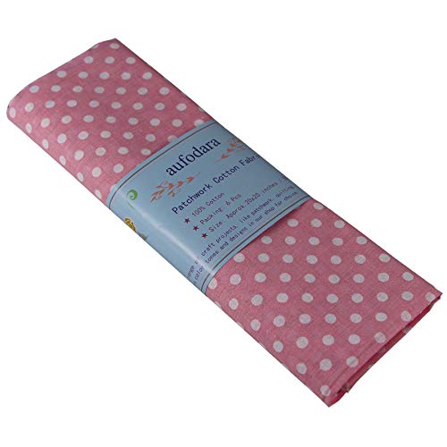 UOOOM 6pcs 50 x 50cm Patchwork Cotton Fabric DIY Handmade Sewing Quilting Fabric Different Designs (Tone-Pink) - Image 5