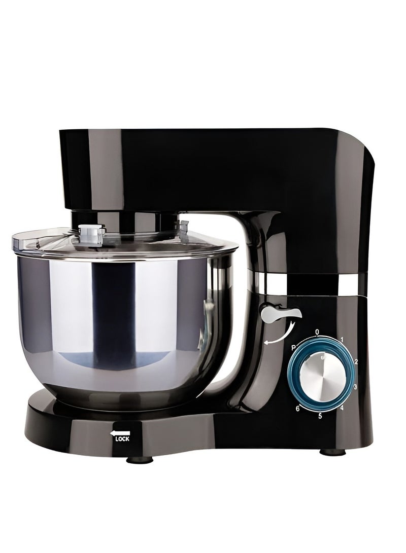 Stand Mixer with Bowl 6 Speeds 5.5L 1500W High Speed - Powerful Kitchen Mixer with Stainless Steel Bowl, Dough Hook, Beater, Whisk, Kneading, and Mixing, Easy to Clean, Home Kitchen Appliance  - Image 1