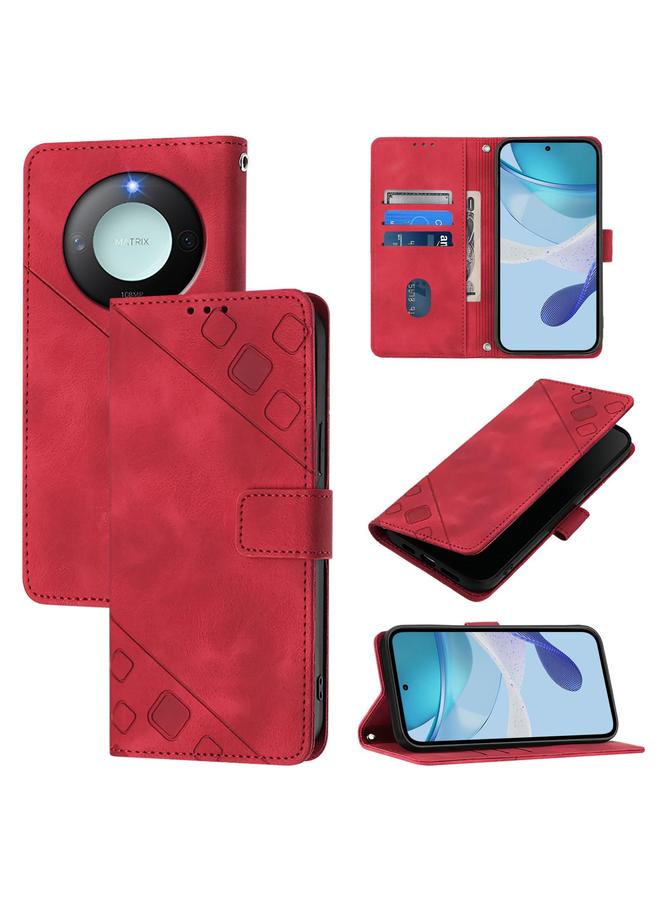 S-TOP Case For Honor X9c Smart 5G Global Skin-feel Embossed Leather Phone Case - Image 1