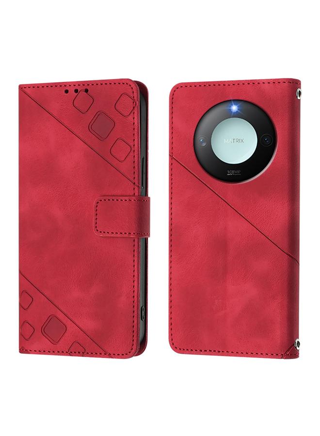 S-TOP Case For Honor X9c Smart 5G Global Skin-feel Embossed Leather Phone Case - Image 2